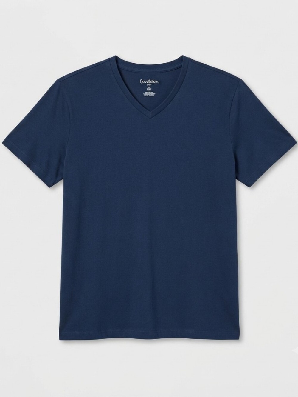 Goodfellow & Co Men's Blue V-Neck T-Shirt Size XXL Lyndale Tee Short Sleeve